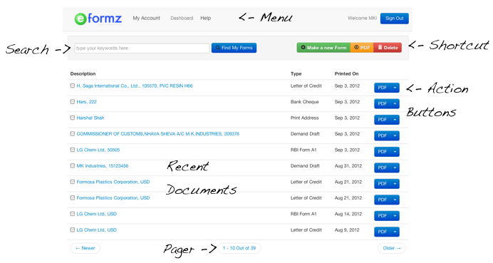 Printing Labels managed in central dashboard