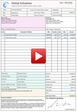 GST Invoice(Single Rate)